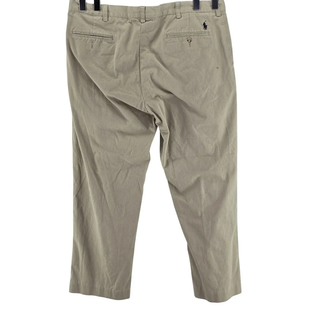 Polo Ralph Lauren Prospect Pants Mens 38x31 Beige Chino 100% Cotton Casual Khaki